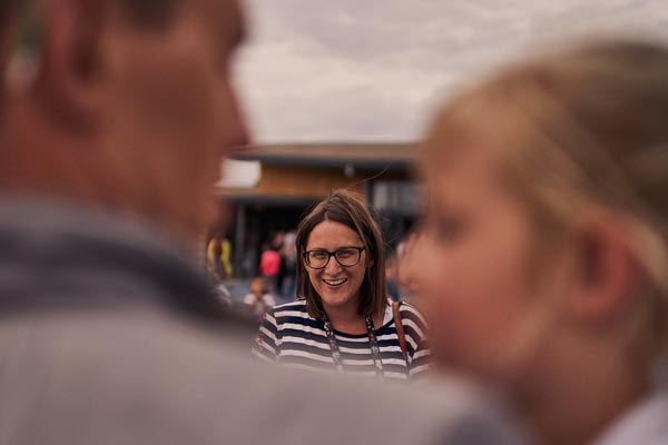 children jumping off a bench at the cie cream farm chester